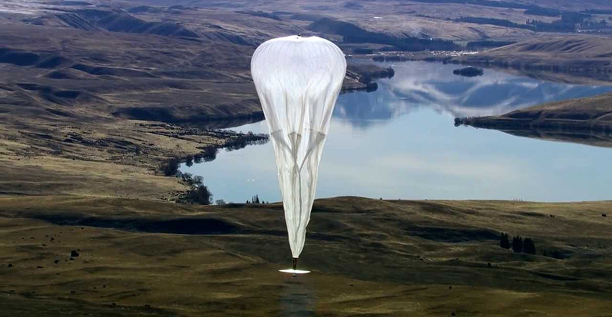Воздушный шар, созданный в Google X в рамках проекта Loon