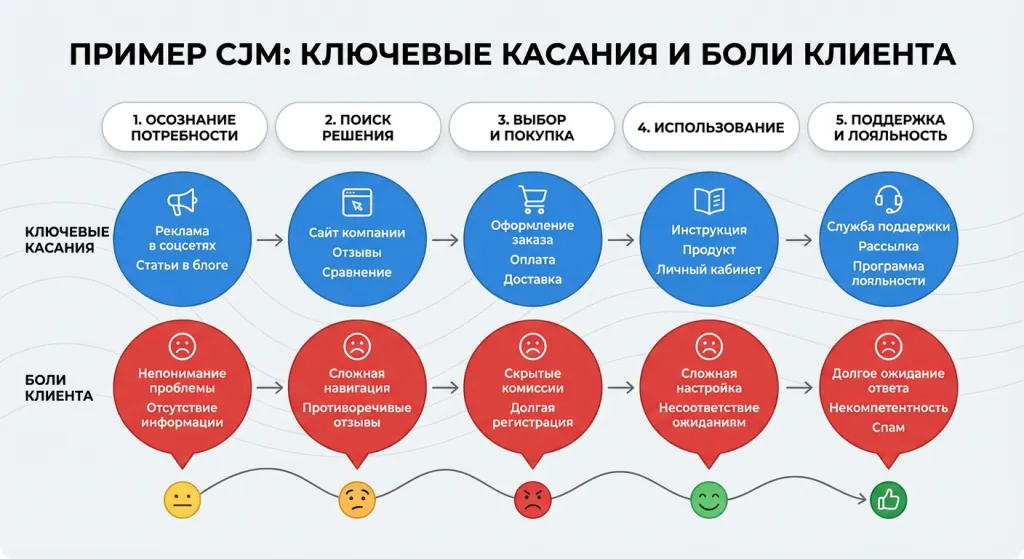 карта пути клиента Customer Journey Map для роста продаж