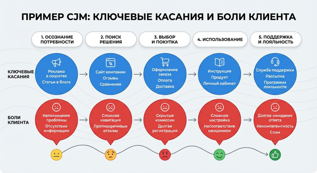 карта пути клиента Customer Journey Map для роста продаж