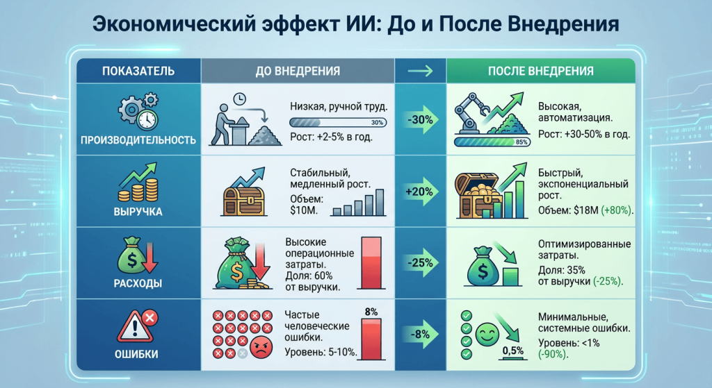 до внедрения ии и после