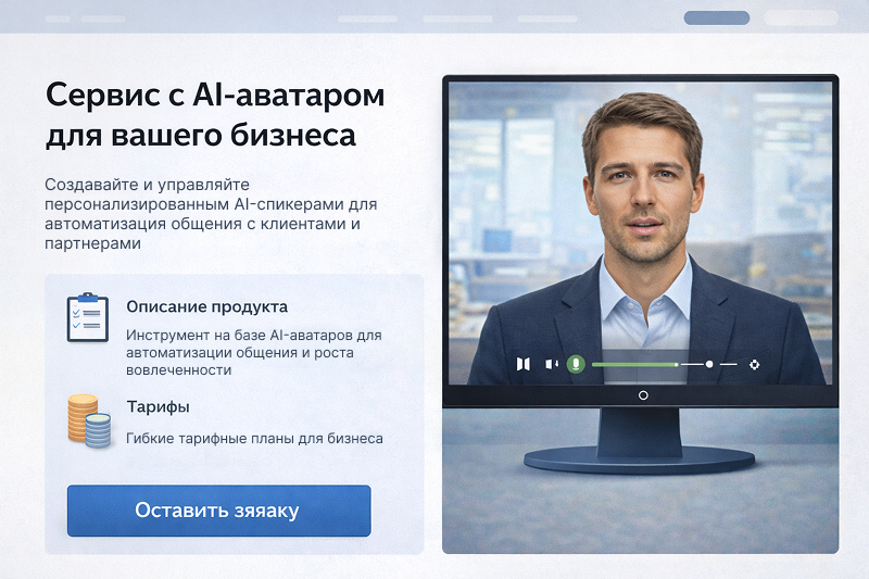 создать сайт с ии аватаром